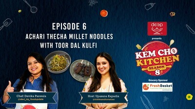 Achari Thecha Millet Noodles with Toor Dal Kulfi