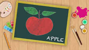 Easy Apple Drawing For Kids