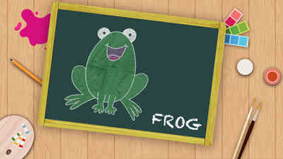 Easy Frog Drawing For Kids