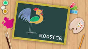 Easy Rooster Drawing For Kids