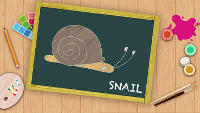 Easy Snail Drawing For Kids