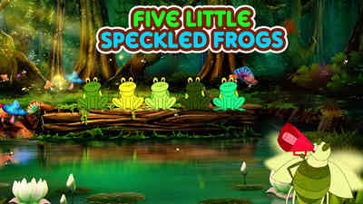 Five little Speckled frogs - Hindi Five little Speckled frogs - Hindi